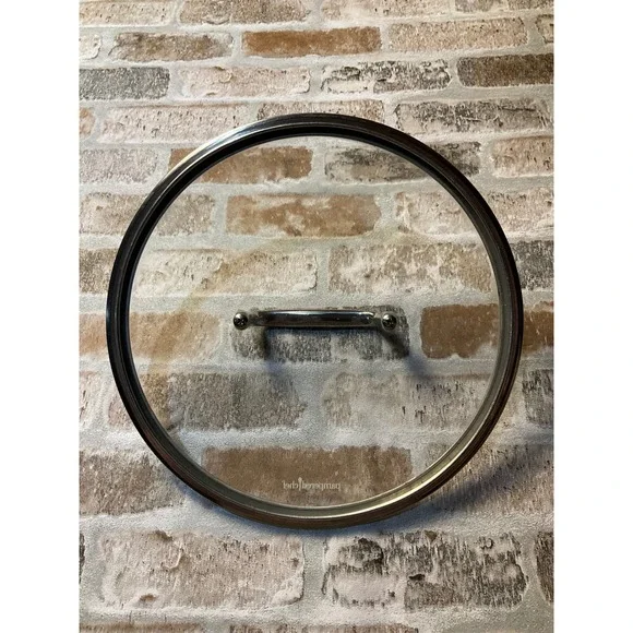 Pampered Chef 10.5 Inch Tempered Glass Replacement Lid Stainless Steel Rim Handl - Picture 4 of 4